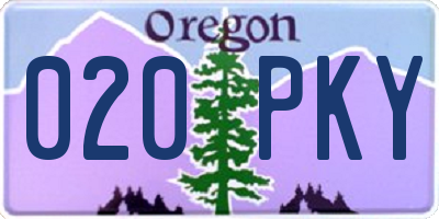 OR license plate 020PKY