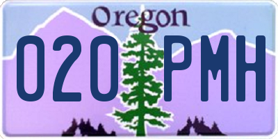 OR license plate 020PMH