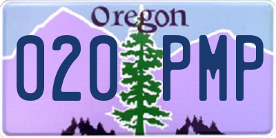 OR license plate 020PMP