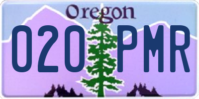 OR license plate 020PMR