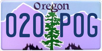 OR license plate 020POG