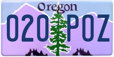 OR license plate 020POZ