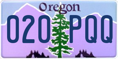 OR license plate 020PQQ