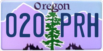 OR license plate 020PRH
