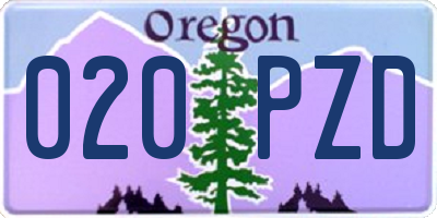 OR license plate 020PZD