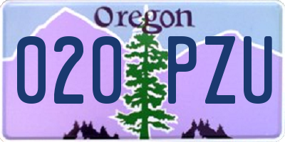 OR license plate 020PZU