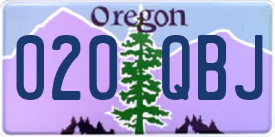 OR license plate 020QBJ