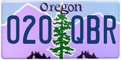 OR license plate 020QBR