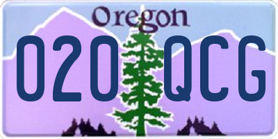OR license plate 020QCG