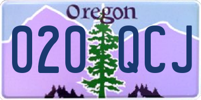 OR license plate 020QCJ