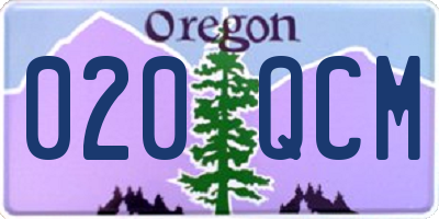 OR license plate 020QCM