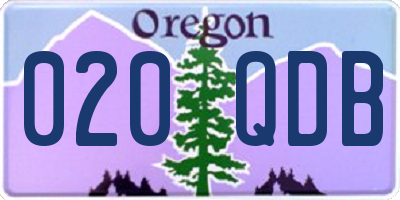 OR license plate 020QDB