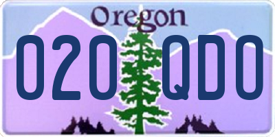 OR license plate 020QDO