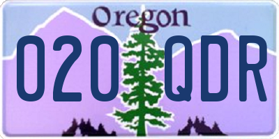OR license plate 020QDR