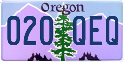 OR license plate 020QEQ
