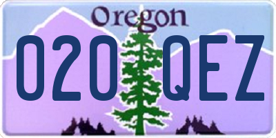 OR license plate 020QEZ