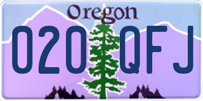 OR license plate 020QFJ