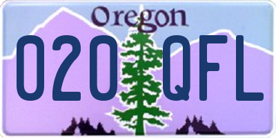 OR license plate 020QFL