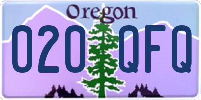 OR license plate 020QFQ