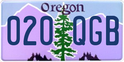 OR license plate 020QGB