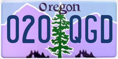 OR license plate 020QGD