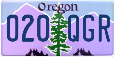 OR license plate 020QGR