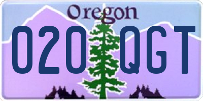 OR license plate 020QGT