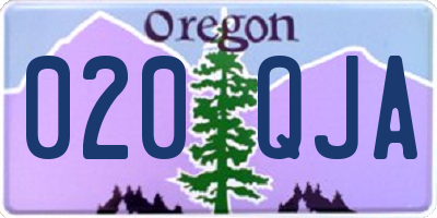 OR license plate 020QJA