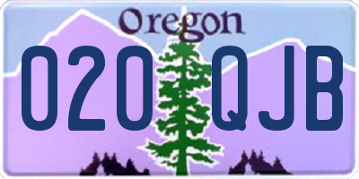 OR license plate 020QJB