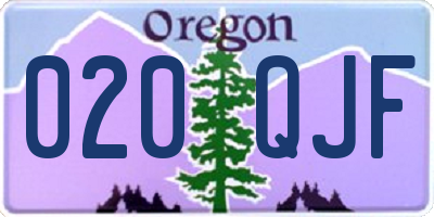 OR license plate 020QJF