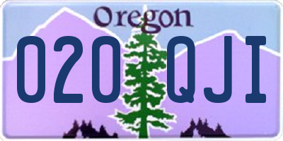 OR license plate 020QJI
