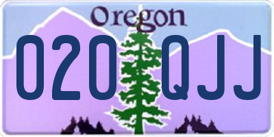 OR license plate 020QJJ