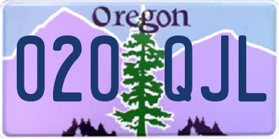 OR license plate 020QJL