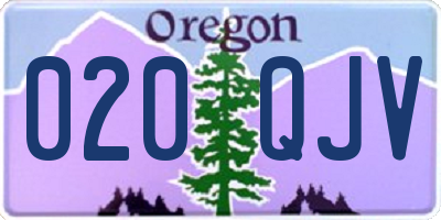 OR license plate 020QJV