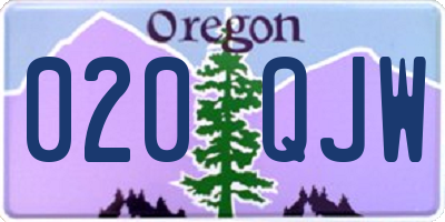 OR license plate 020QJW