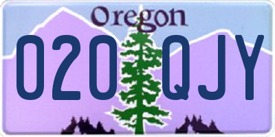 OR license plate 020QJY