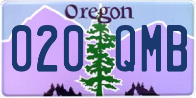OR license plate 020QMB