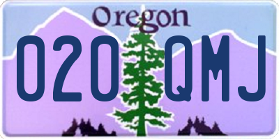 OR license plate 020QMJ