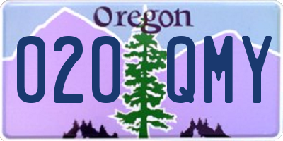 OR license plate 020QMY