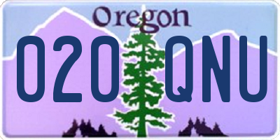 OR license plate 020QNU