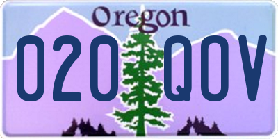 OR license plate 020QOV