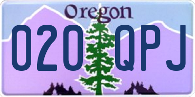 OR license plate 020QPJ