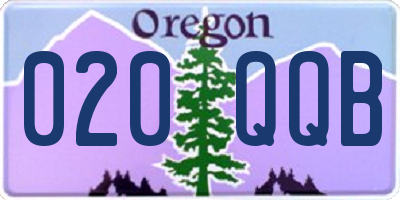 OR license plate 020QQB