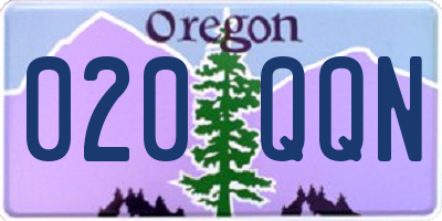 OR license plate 020QQN