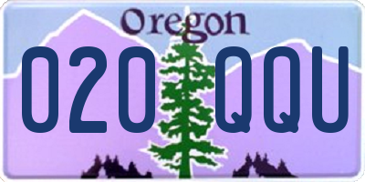 OR license plate 020QQU