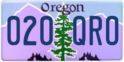 OR license plate 020QRO