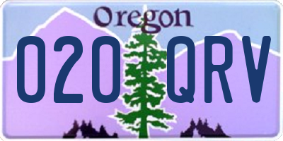 OR license plate 020QRV
