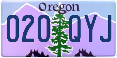 OR license plate 020QYJ