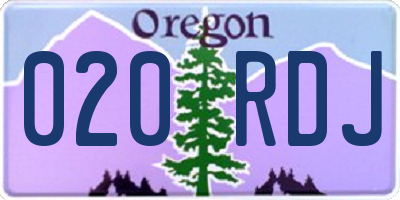 OR license plate 020RDJ