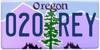 OR license plate 020REY
